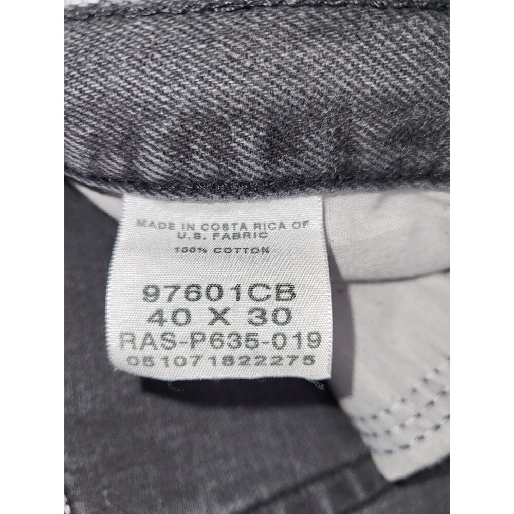 Wrangler 97601CB Men Black Jeans 40x30 Relaxed Fit Straight Leg Faded Denim 2016 - Picture 6 of 15
